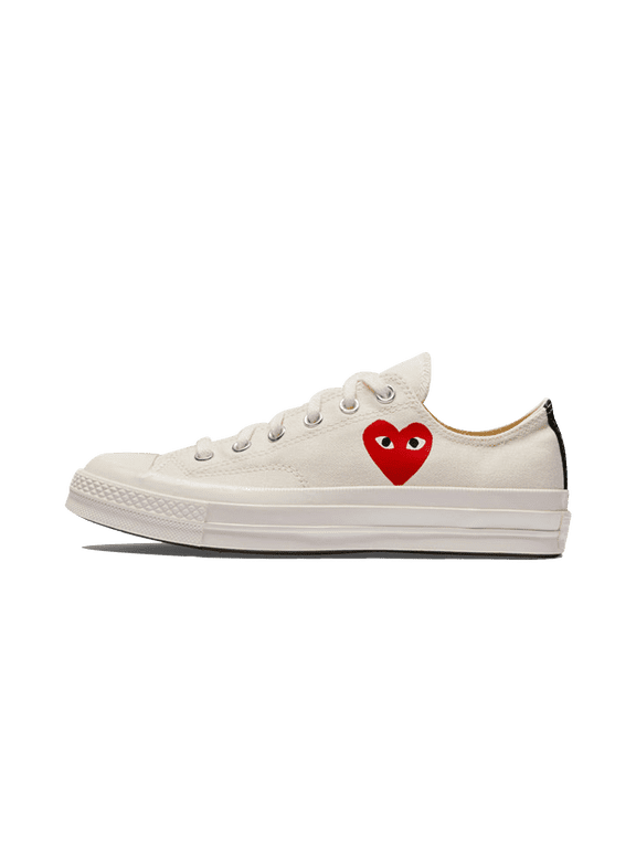 MENS Chuck Taylor All Star 70 Low "Comme des Garcons PLAY - Small Red Heart Beige" AZ K128 001 2 AZ K128 001 2 from Stadium Goods