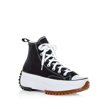 CONVERSE Womens Black Logo 1-1/2" Platform Cushioned Treaded Run Star Hike Wedge Lace-Up Athletic Sneakers 5