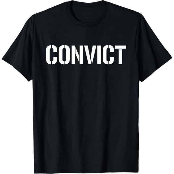CONVICT INMATE PRISON PENITENTIARY UNIFORM COSTUME T-Shirt