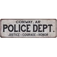 thumbnail image 1 of CONWAY, AR POLICE DEPT. Home Decor Metal Sign Gift 8x24 108240012544, 1 of 1