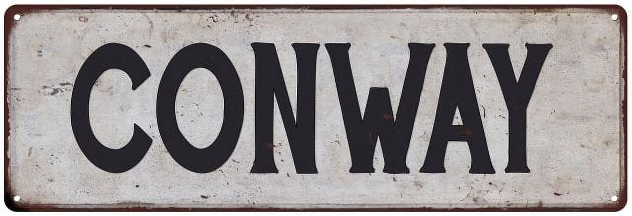 CONWAY Vintage Look Rustic Chic Metal Sign 8x24 108240036546 - Walmart.com