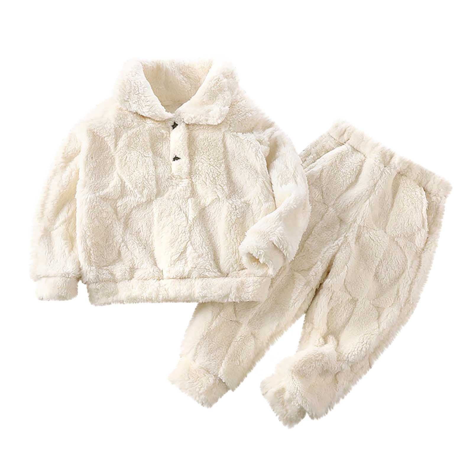 CONYUMN 7 Year Old Girl Clothes Kids Girls Boys Warm Soft Suit Long Sleeve Sweatshirt Top and Pants Set 2 Piece Outfits Kids Clothes Girls Size 10-12 Girls Outfits Size 7/8 (White,120)