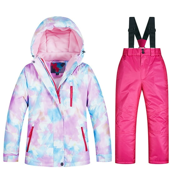 CONYUMN Clothes for Girls Boys Girls Ski Jacket Snow Jacket Pants Suits Windproof Winter Coats Girls Clothes Size 5 Girl Clothes Kids Outfits (E,12)