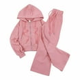 thumbnail image 1 of CONYUMN Cute Outfits for Girls 10-12 Summer Little Child Girls Spring and Aumtm Sports Outfits Solid Color Print Cotton Blend Two Pieces Set Kid Clothes Ropa Para Niña De 5 Años (Pink,7-8 Years), 1 of 5
