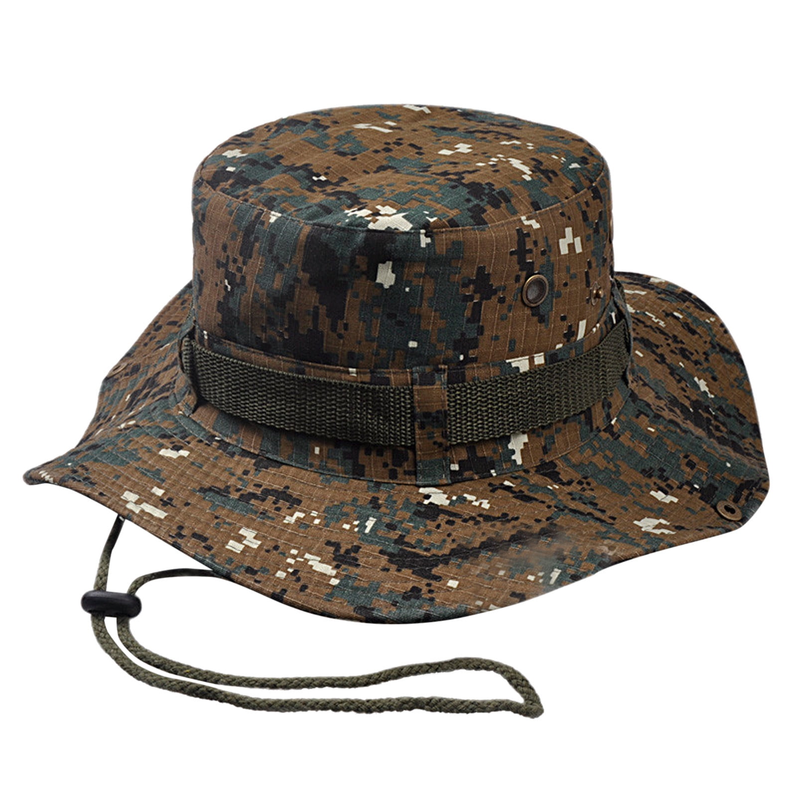 CONYUMN Fedora Hats for Men Camouflage Round Brim Hat Plaid Cloth