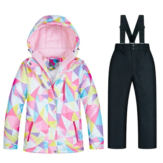 CONYUMN Girls Fall Outfits Boys Girls Ski Jacket Snow Jacket Pants Suits Windproof Winter Coats Size 5 Girls Clothes Girl Clothes Size 7-8 Girls Size 6 (O,10)