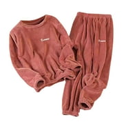 CONYUMN Girls Outfits Size 10-12 Toddler Kids Boys Girls Winter Long Sleeve Cartoon Prints Fleece Pajamas Tops Pants 2Pcs Outfits Clothes Set Girl Outfits Girls 6T Clothes (A,160)