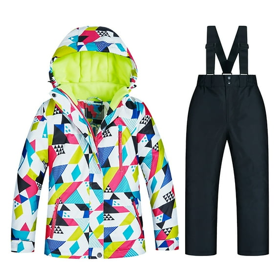 CONYUMN Outfits for Girls 7-8 Boys Girls Ski Jacket Snow Jacket Pants Suits Windproof Winter Coats Girl Outfits Size 10-12 Girls' Clothing Sets Girls Winter Clothes (I,8)