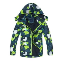 CONYUMN Spring Jackets for Girls Toddler Kids Girls Boys Girls Rain Jacket Zip Hooded Lightweight Coats Casual Kid Fleece Lined Windbreaker (Blue,130)