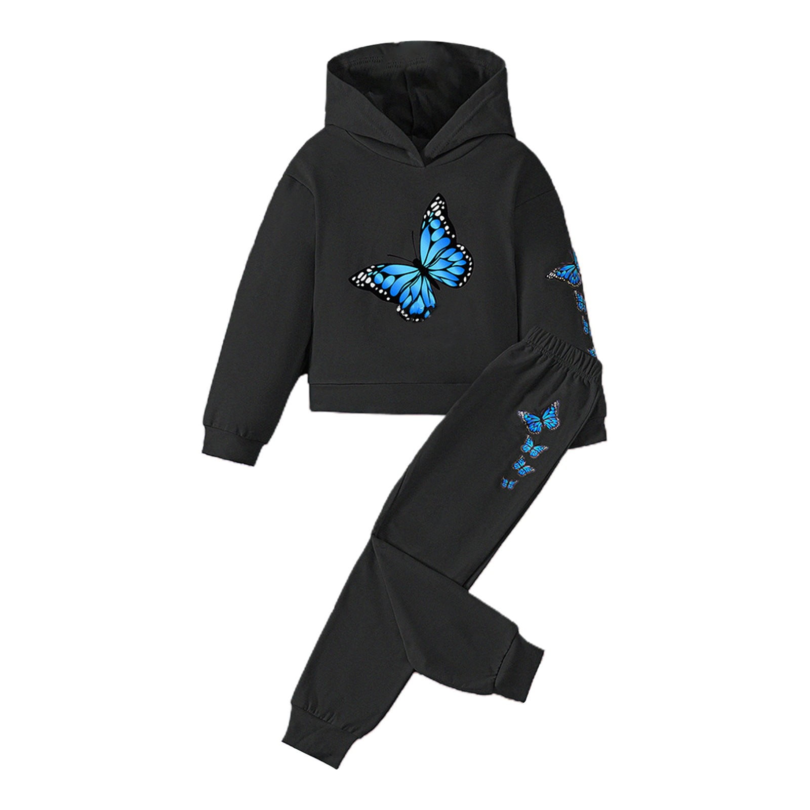 Kids Girls' Sweater Long Sleeve White Pink Butterfly Daily Outdoor