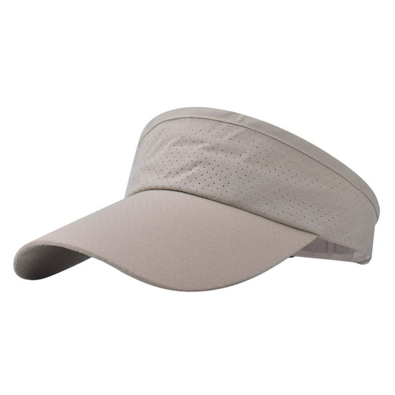 CONYUMN Visors for Women Adult Casual Fashion Solid Adjustable Outdoor Sunshade Breathable Visors Hat Womens Visor Visor Cap (Khaki,One Size)