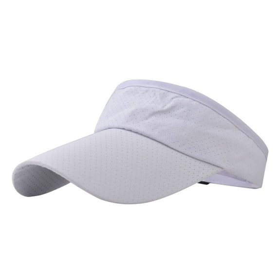 CONYUMN Women Visor Adult Casual Fashion Solid Adjustable Outdoor Sunshade Breathable Visors Hat Visor Hats Sun Visor Hats (White,One Size)