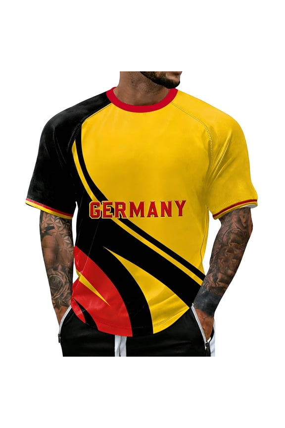 2026 Fifa World Cup Mens Tshirts Short Sleeve T Shirts for Men Casual V Neck German Flag Graphic Lightweight Tees Soft Cozy Athletic Tops