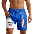 thumbnail image 1 of CONZONE 4Th Of July Mens Swim Trunks With Mesh Liner Patriotic Usa Flag Graphic Board Shorts for Men Elastic Waist Drawstring Independence Day American Summer Beach Swim Shorts, 1 of 5