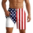 thumbnail image 1 of CONZONE 4Th Of July Mens Swim Trunks With Mesh Liner Patriotic Usa Star Striped Graphic Board Shorts for Men Elastic Waist Drawstring Independence Day American Summer Beach Swim Shorts, 1 of 5