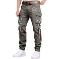 thumbnail image 1 of CONZONE American 250Th Anniversary Mens Cargo Pants Patriotic Star Striped Graphic Wide Leg Cargo Pants for Men Lightweight Relaxed Fit 4Th Of July Trousers With Pockets, 1 of 4