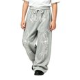 thumbnail image 1 of CONZONE Big Boys Baggy Sweatpants Y2K Graphic Joggers for Boys Drawstring Fall Winter Athletic Trousers with Pockets, 1 of 5