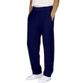 thumbnail image 1 of CONZONE Big Boys School Uniform Pants Elastic Waist Baggy Trousers for Child Drawstring Straight Leg Fall Casual Trousers with Pockets Size 7-8 Years, 1 of 9