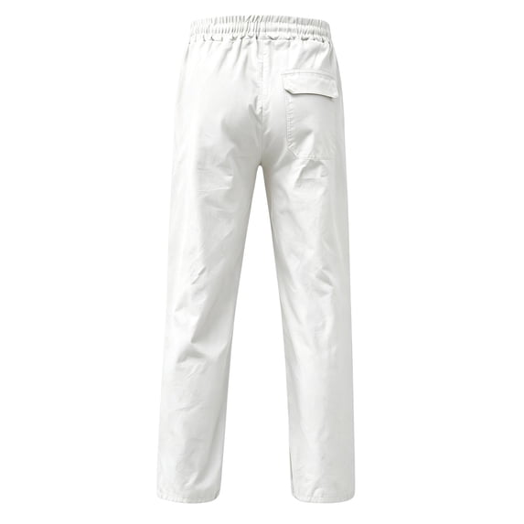 CONZONE Big Boys School Uniform Pants Straight Leg Flat Front Pants for Boys Drawstring Fall Trousers with Pockets