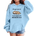 thumbnail image 1 of CONZONE Big Girls Hoodies Long Sleeve Hooded Sweatshirts for Girls Letter Cartoon Graphic Soft Fall Winter Pullover Hoodies With Pocket Size 11-12 Years, 1 of 4