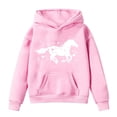 thumbnail image 1 of CONZONE Big Girls Hoodies Long Sleeve Hooded Sweatshirts for Girls Graphic Soft Fall Winter Pullover Hoodies With Pocket Size 8-9 Years, 1 of 3