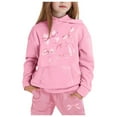 thumbnail image 1 of CONZONE Big Girls Sweatsuits 2 Piece Set Long Sleeve Bow Graphic Hoodies and Jogger Sweatpants Soft Fall Winter Outfits for Girls Size 8-9 Years, 1 of 4