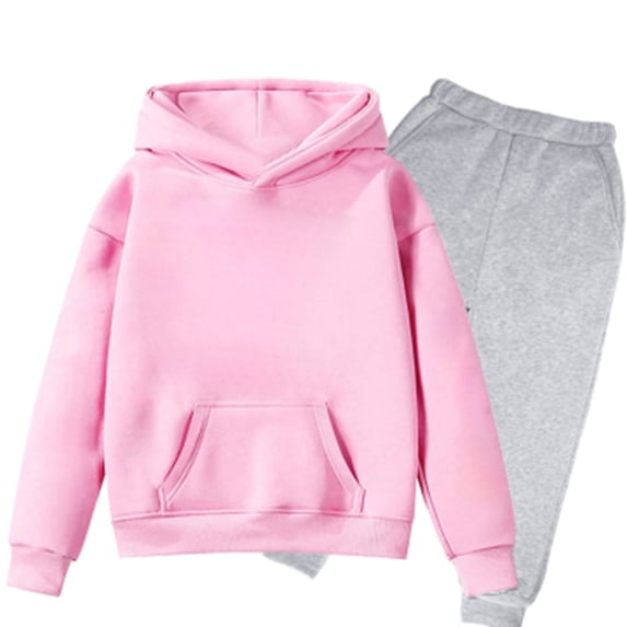 CONZONE Big Girls Sweatsuits 2Pcs Sets 66 Hoodies Jogger Sweatpants Outfits Fall Winter Clothes for Girls