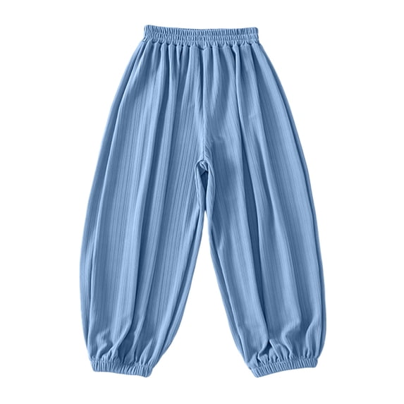 CONZONE Boys Baggy Pants Wide Leg Casual Pants for Child Elastic Waist Lightweight Fall Winter Athletic Jogger Pants with Pockets