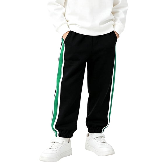 CONZONE Boys Baggy Sweatpants Wide Leg Sweat Pants for Child Elastic Waist Drawstring Back To School Fall Winter Athletic Jogger Pants with Pockets