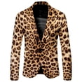 thumbnail image 1 of CONZONE Carnival Men's Blazer Casual Suit Jacket for Men Leopard Graphic One Button Elegant Slim Fit Dress Jacket for Performance,Prom,Wedding, 1 of 2