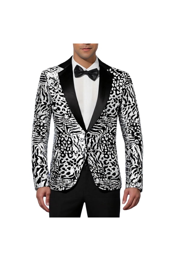 Carnival Suit Jacket for Men Casual Men's Blazer Fashion Graphic One Button Modern Slim Fit Dress Jacket for Performance,Prom,Wedding