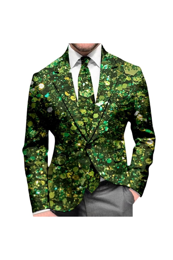 Carnival Suit Jacket for Men Casual Mens Blazer Fashion Graphic One Button Elegant Slim Fit Dress Jacket for Performance,Prom,Wedding