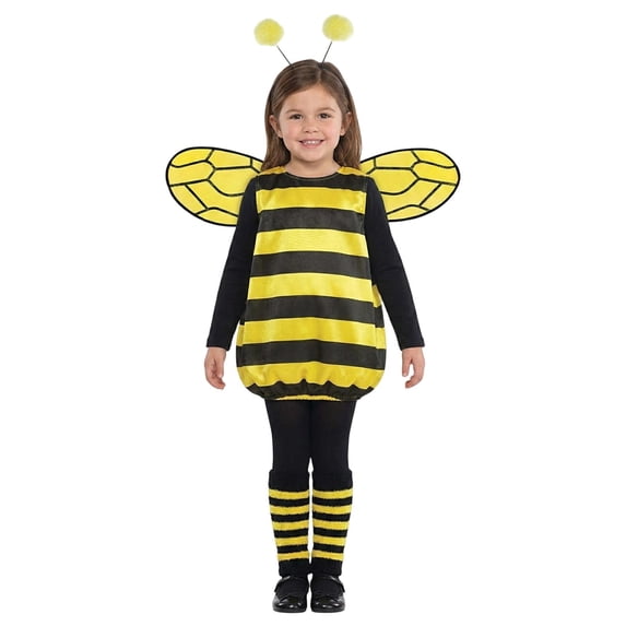 CONZONE Carnival Toddler Girls Bee Dress Up Cartoon Bee Shaped Dress With Headwear Funny Party Stage Performance Outfits