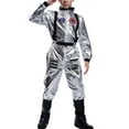 thumbnail image 1 of CONZONE Carnival Unisex Boys Girls Astronaut Dress Up Shiny Graphic Jumpsuit Funny Party Stage Performance Outfits, 1 of 4