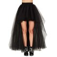 thumbnail image 1 of CONZONE Carnival Womens Tulle Maxi Skirt Solid Color A Line High Waist Mesh Tutu Skirts for Funny Festival Stage Performance, 1 of 3