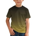 thumbnail image 1 of CONZONE Child Kids Boys T-Shirts Color Block Crew Neck Short Sleeved Summer Loose Fit Fashion Comfort Tops Yellow Size 2-3 Years, 1 of 6