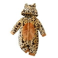 thumbnail image 1 of CONZONE Christmas Baby Boys Girls Flannel Romper Jumpsuit Long Sleeve Xmas Leopard Shaped Dress Up Stage Performance Jumpsuit Funny Festival Show Outfits, 1 of 9