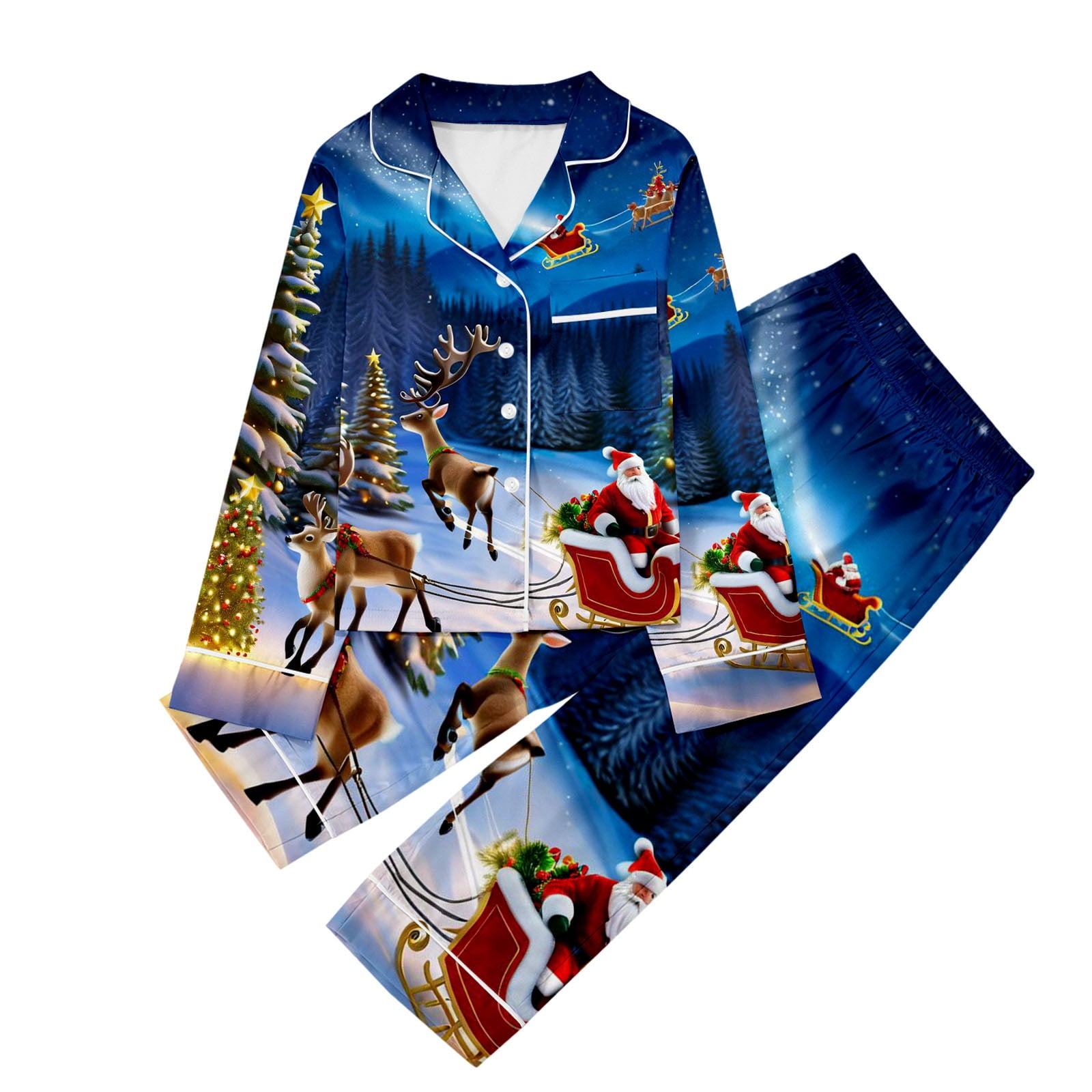 Silent Night Christmas Kids Winter Pajama Set main image 0