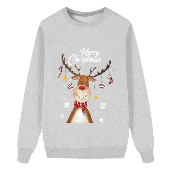 CONZONE Family Christmas Pajamas Set Xmas Graphic Pullover Sweatshirt for Family Soft Warm Holiday Party Homewear Loungewear Sets for Men Women And Kids