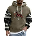 thumbnail image 1 of CONZONE Christmas Men's Hoodies Xmas Deer Hoodie for Men Graphic Long Sleeve Pullover Hooded Sweatshirt Soft Fall Winter Sweatshirts With Pocket, 1 of 5