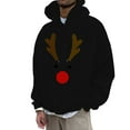 thumbnail image 1 of CONZONE Christmas Men's Hoodies Xmas Reindeer Hoodie for Men Graphic Long Sleeve Pullover Hooded Sweatshirt Soft Fall Winter Sweatshirts With Pocket, 1 of 3