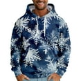 thumbnail image 1 of CONZONE Christmas Men's Hoodies Xmas Snowflake Hoodie for Men Graphic Long Sleeve Pullover Hooded Sweatshirt Soft Fall Winter Sweatshirts With Pocket, 1 of 5