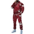 thumbnail image 1 of CONZONE Christmas Mens 2 Piece Sweatsuits Casual Men's Jogging Tracksuit Set Xmas Graphic Print Pullover Hoodie Pants Sweat Suit for Men Cozy Fall Winter Athletic Track Suit Outfits, 1 of 9