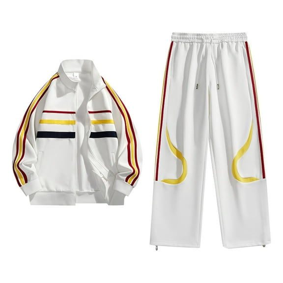 CONZONE Christmas Mens 2 Piece Sweatsuits Casual Men's Jogging Tracksuit Set Xmas Graphic Print Zip Cardigan Jacket Pants Sweat Suit for Men Cozy Fall Winter Athletic Track Suit Outfits