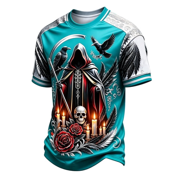 CONZONE Halloween Big Boys Tshirts Short Sleeve Graphic Tees for Boys Crew Neck Spooky Season Casual Tops