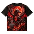 thumbnail image 1 of CONZONE Halloween Big Boys Tshirts Short Sleeve Graphic Tees for Boys Crew Neck Spooky Season Casual Tops, 1 of 4