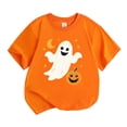 thumbnail image 1 of CONZONE Halloween Big Boys Tshirts Short Sleeve Graphic Tees for Boys Crew Neck Spooky Season Cute Tops, 1 of 4
