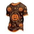 thumbnail image 1 of CONZONE Halloween Big Boys Tshirts Short Sleeve Pumpkin Graphic Tees for Boys Crew Neck Spooky Season Funny Tops, 1 of 4