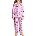 thumbnail image 1 of CONZONE Halloween Big Girls Pajamas Graphic Pjs Set Hallowmas Jammies Long Sleeve Button Down Shirts Pants 2 Piece Sleepwear Loungewear for Kids, 1 of 7