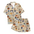 thumbnail image 1 of CONZONE Halloween Big Girls Pajamas Graphic Pjs Set Hallowmas Jammies Short Sleeve Button Down Shirts Shorts 2 Piece Sleepwear Loungewear for Kids, 1 of 2